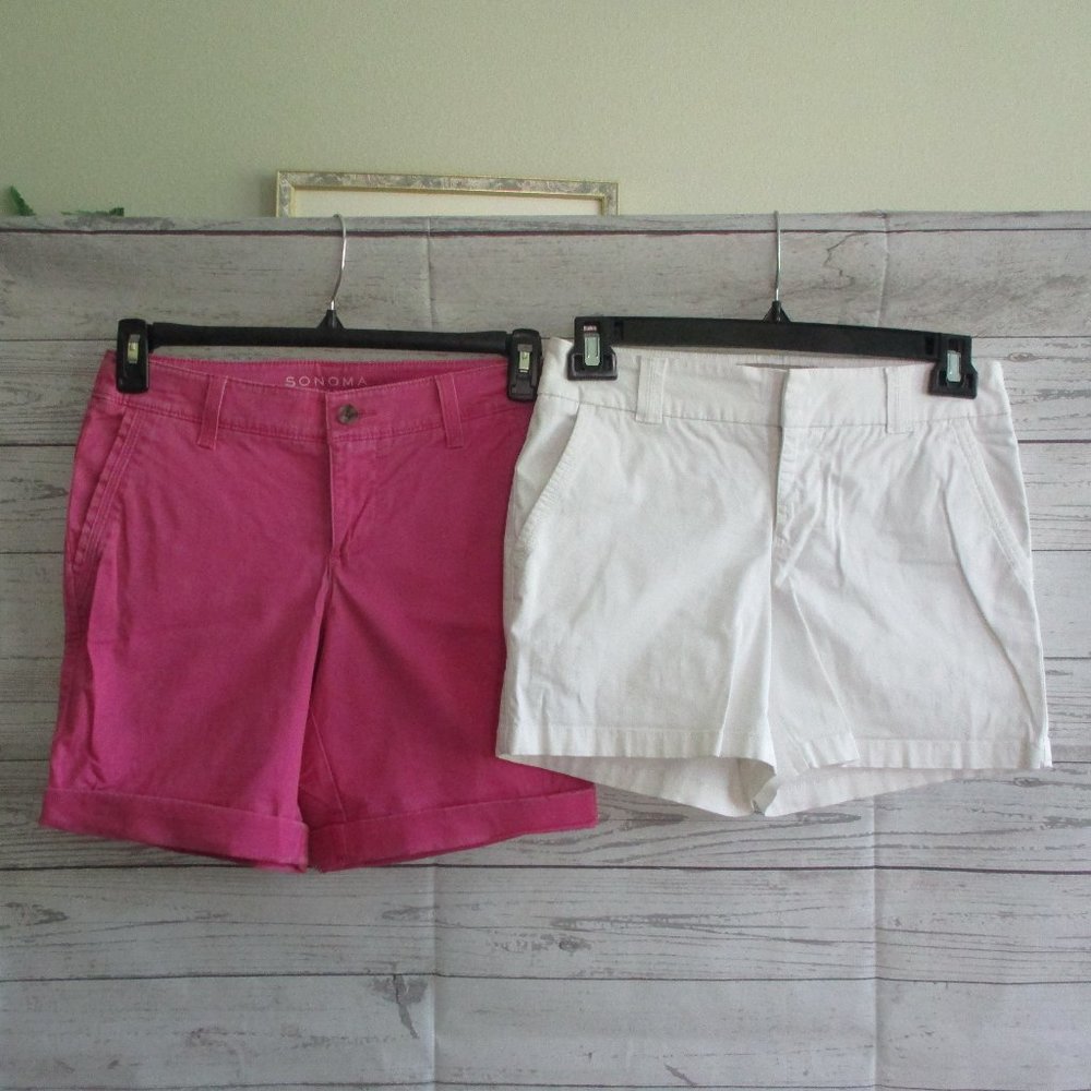 2 pair SONOMA ladies shorts - sz 4 - Excellent Condition!